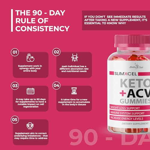 SlimXcel Keto ACV Gummies Weight Loss - 1500mg Once a Day, Strong Time Released Advanced