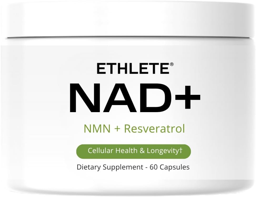 NAD+ Longevity + Energy Supplements with NMN + Trans-Resveratrol