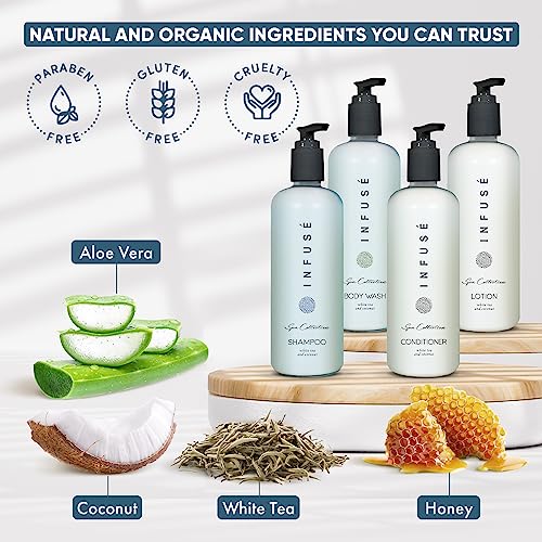 1-Shoppe Aquavera 20 Piece Ecobox All-In-Kit | White Tea and Coconut Soap | 6 Shampoo