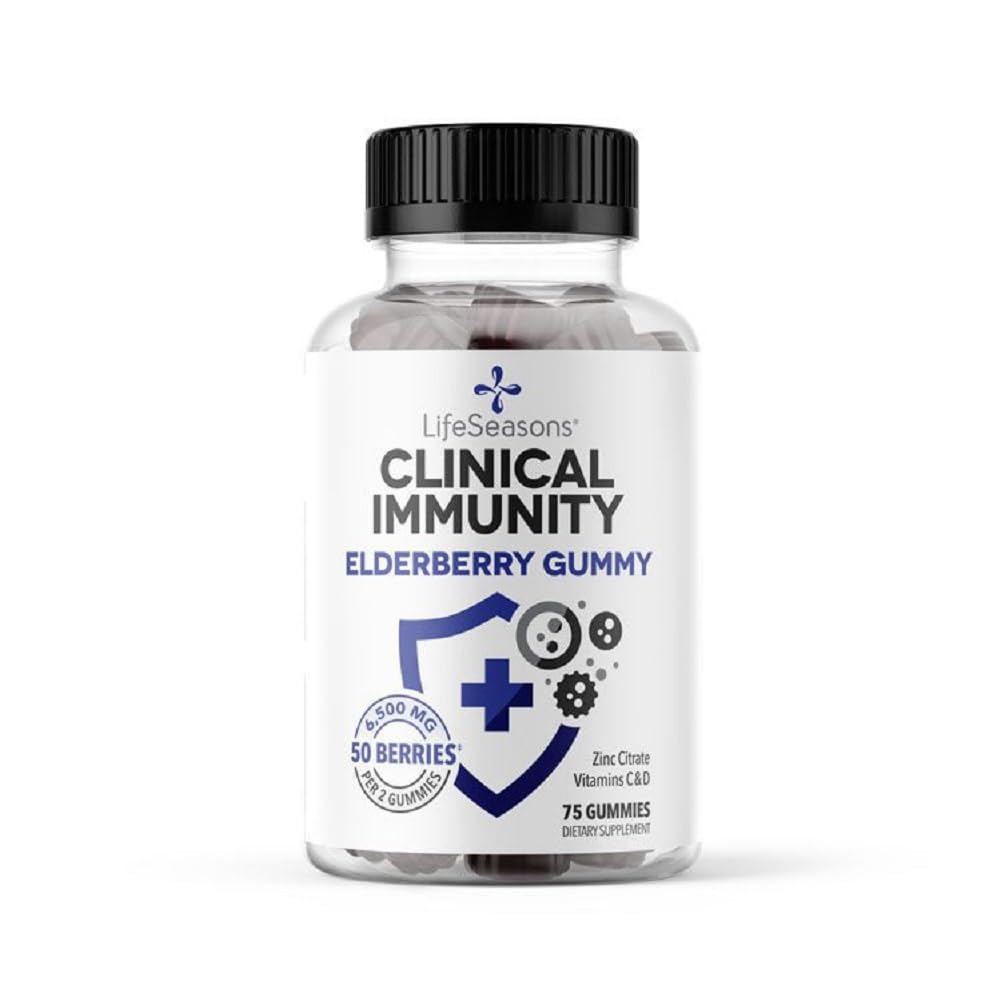 Clinical Immunity - Quick-Start - Immune System Support - Rapid Immunity Response - Boosts Antibodies, B + T + NK Cells, Neutrophils & Macrophagens - Black Elderberry & Pre + Probiotics - 60 Capsules
