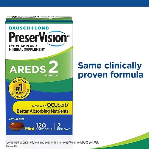 PreserVision AREDS 2 Eye Vitamin & Mineral Supplement, Contains Lutein