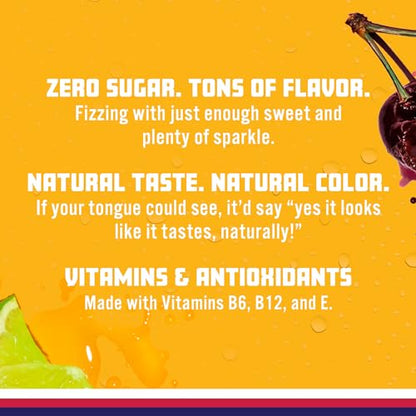 Sparkling Ice, Cherry Limeade Sparkling Water, Zero Sugar Flavored Water, with Vitamins