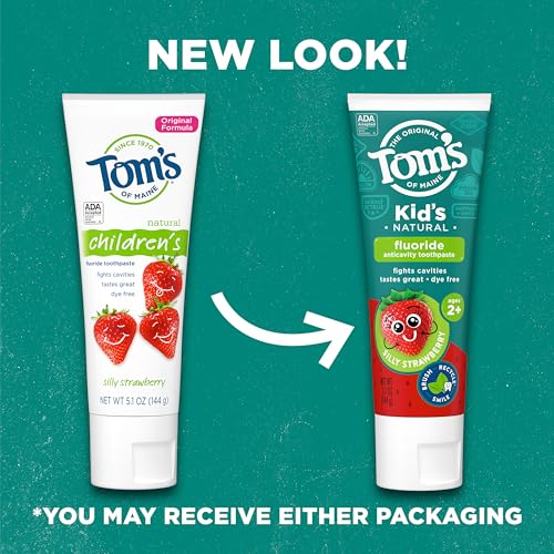 Tom's of Maine ADA Approved Fluoride Children's Toothpaste, Natural Toothpaste