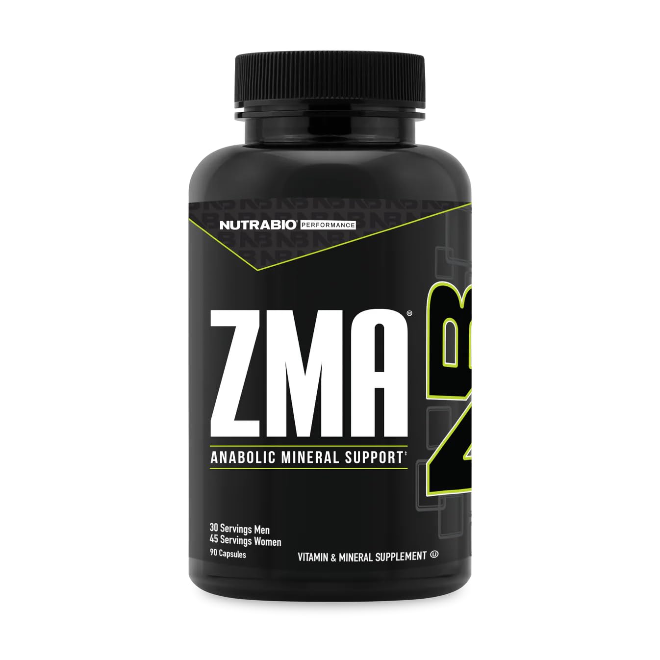 NutraBio ZMA Supplements for Men & Women- Zinc Magnesium Supplements to Support Hormone Levels, Peak Performance, Sleep, Muscle Recovery, Immune Health, 180 Ct.
