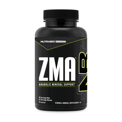 NutraBio ZMA Supplements for Men & Women- Zinc Magnesium Supplements to Support Hormone Levels, Peak Performance, Sleep, Muscle Recovery, Immune Health, 180 Ct.