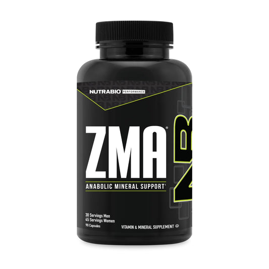 NutraBio ZMA Supplements for Men & Women- Zinc Magnesium Supplements to Support Hormone Levels, Peak Performance, Sleep, Muscle Recovery, Immune Health, 180 Ct.