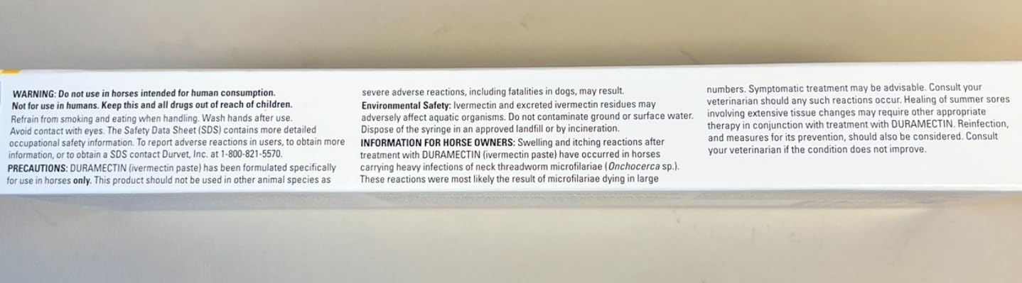 Duramectin Ivermectin Paste 1.87% for Horses, 0.21 oz