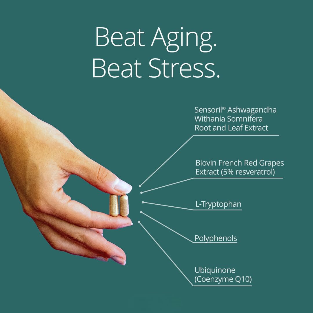 Qualia Mitochondria+ | The Most Advanced Supplement for NAD+, Cellular Energy, Metabolism & Repair for Better Aging w/35+ NAD Boosters Resveratrol & More | 160 Ct | 1 Month Supply