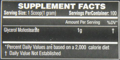 LiveLong Nutrition Glycerol Monostearate GMS Powder - Hydration, Endurance, Muscle