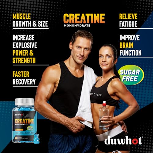 duwhot Sugar Free Creatine Monohydrate Gummies for Men & Women - 2500mg Creatine