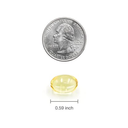 DAIKEN Mini Fish Oil 1200 mg, rTG Omega 3 1000mg, 60 Softgels, High Absorption & Burpless Fish Oil for Healthy Heart, Brain and Dry Eyes Support (Pack of 2)