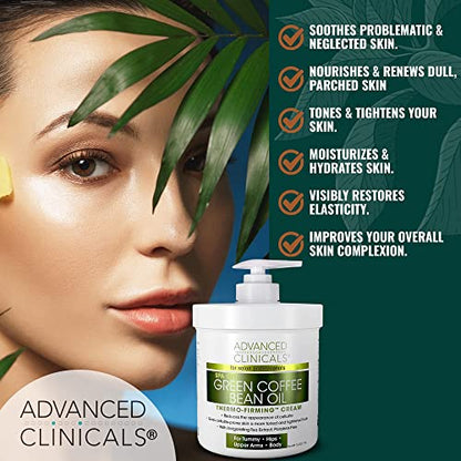 Advanced Clinicals Retinol Body Cream + Green Coffee Bean Oil Slim & Tighten Body Lotion