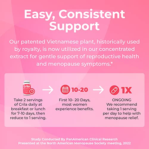 Crila Health Menopause Supplements for Women - 60 Ct. I Night Sweats & Hot Flashes Menopause Relief