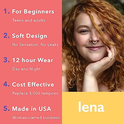 Lena Cup Reusable Menstrual Cup | Purple, Large | Experienced and Advanced Cup Users