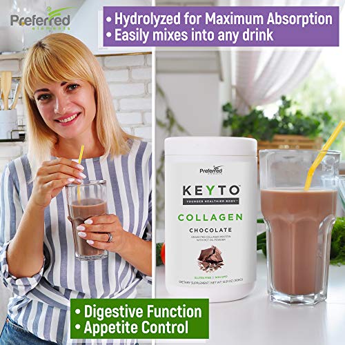 Keto Collagen Protein Powder with MCT Oil – Keto and Paleo Friendly Grass Fed