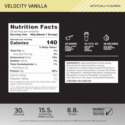Optimum Nutrition Platinum Hydrowhey Protein Powder, 100% Hydrolyzed Whey Protein