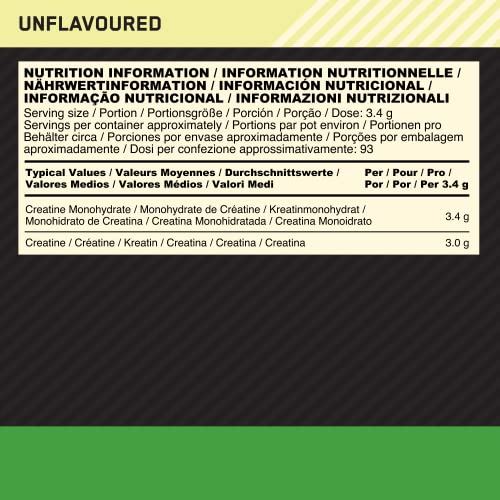 Optimum Nutrition Micronised Creatine Powder, 100% Pure Creatine Monohydrate Powder