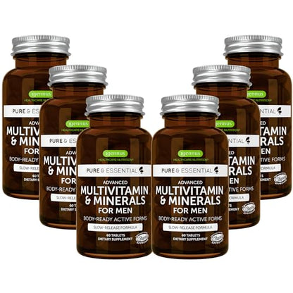 Men's Multivitamin, Clean Label & Vegan, High Strength Formula Without Iron, Daily Energy