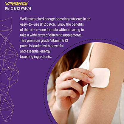 VitaPatch Keto Patch with B12 Methylcobalamin and Vitamin Guarana B12 Patch for Energy