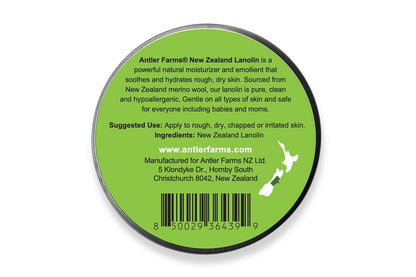 Antler Farms - 100% Pure New Zealand Lanolin, 100g | Skin Moisturizer and Protectant, Refined USP Grade Balm Lanolin Nipple Cream, Lip Balm