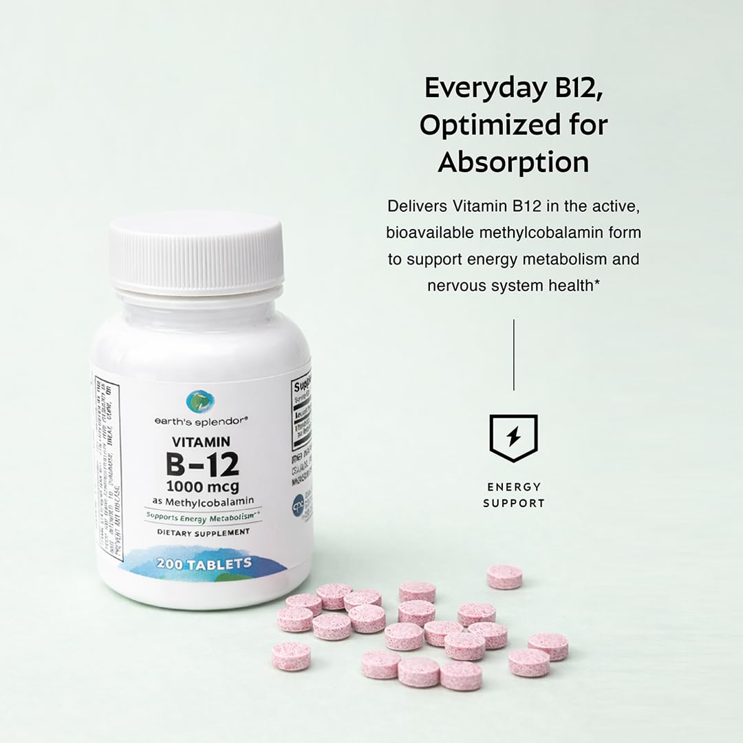 Vitamin B12 1000mcg Energy Support 200 Tablets
