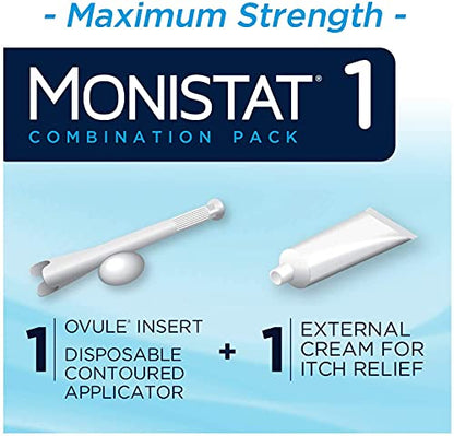Monistat 1-Day | Day or Night Combination | Yeast Infection Treatment, Prefilled, 1 Pack