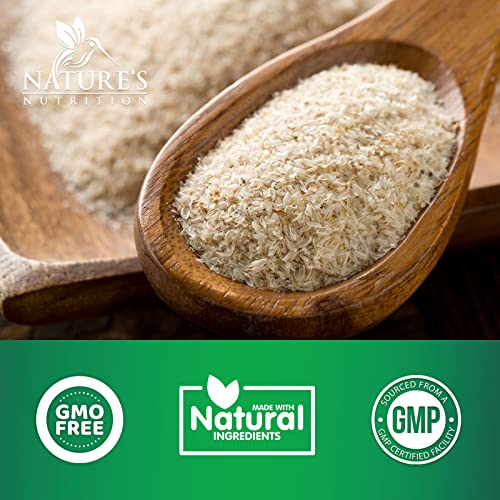 High Absorption Psyllium Husk Capsules 1450mg, Natural Soluble Fiber Supplement Non-GMO