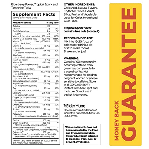 Pureboost Immune Clean Energy Drink Mix: Immunity Supplement with Elderberry