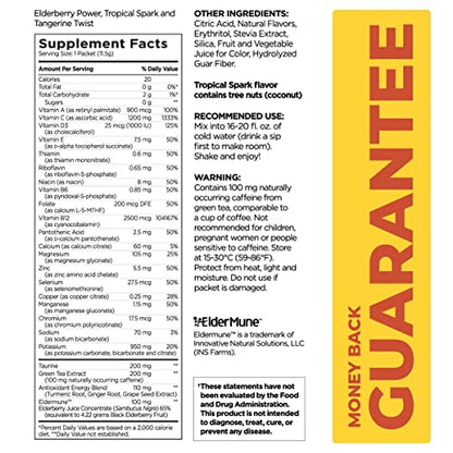 Pureboost Immune Clean Energy Drink Mix: Immunity Supplement with Elderberry