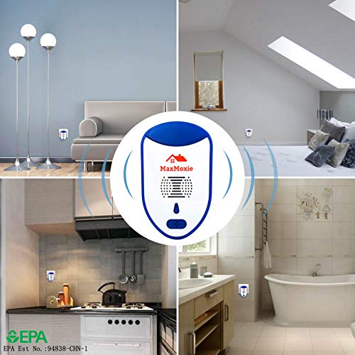 MaxMoxie Ultrasonic Pest Repeller, Humane Mice Control Electronic Insect