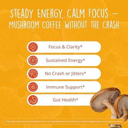 Happy Healthy Hippie Fungi Fuel Mushroom Coffee & Joy-Filled Mood Support