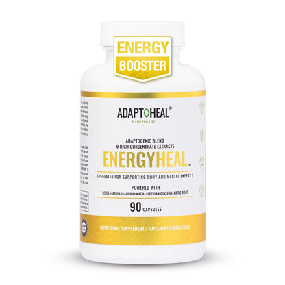 ADAPTOHEAL Energyheal Daily Energy Ashwagandha, Rhodiola (180 Caps)