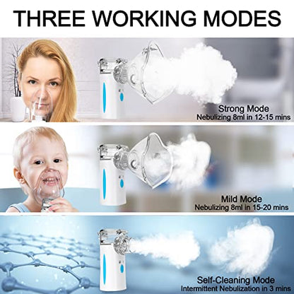Portable Nebulizer - Rechargeable Nebulizer Machine for Adults and Kids