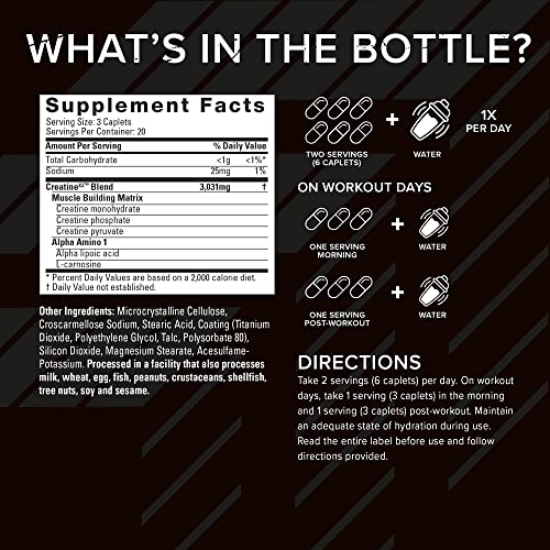Six Star Creatine Pills Post Workout X3 Creatine Capsules | Creatine Monohydrate Blend