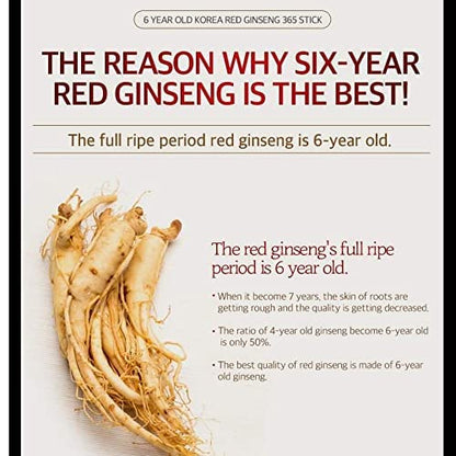 6 Years Red Ginseng 365 Stick