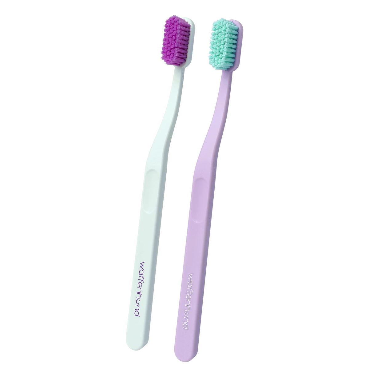 Toothbrush - Premium Soft Toothbrush with 0.18mm Ultra fine bristles. High Density Small Head Toothbrush for Daily Plaque Removal, Gentle Cleaning & Ergonomic Grip (Purple+Green)