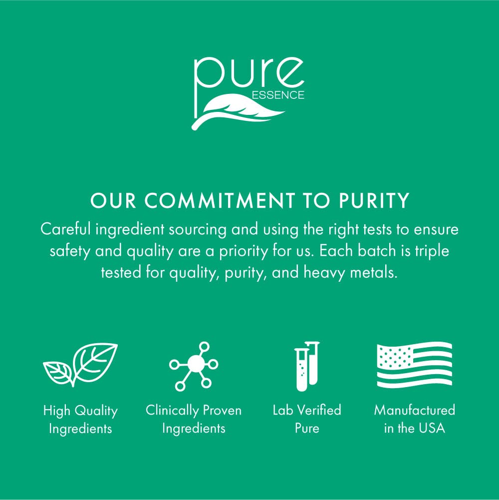 Energy Plus by Pure Essence - Caffeine Free, All Natural Herbal Energy and Focus Supplement - Smooth, No Jitters No Crash - 60 Tablets