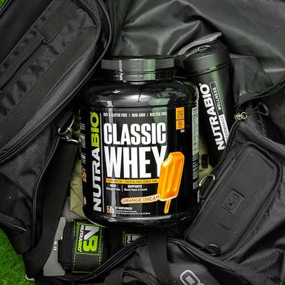 NutraBio Classic Whey Protein Powder- 25G of Protein Per Scoop - Full-Spectrum Amino