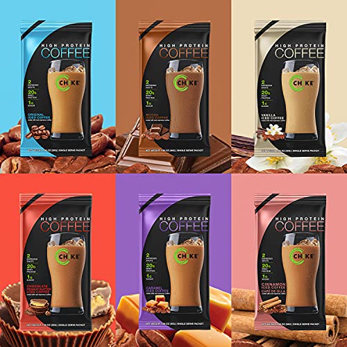 Chike High Protein Iced Coffee Sampler Pack, 20 G Protein, 2 Shots Espresso, 1 G Sugar