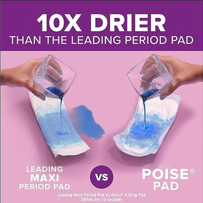 Poise Incontinence Pads & Postpartum Incontinence Pads, 6 Drop Ultimate