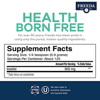 FREEDA Inositol Powder from Myo-Inositol - Hormone Balance for Women - PCOS Supplem