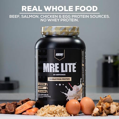 REDCON1 MRE Lite Whole Food Protein Powder, Blueberry Cobbler - Low Carb & Whey