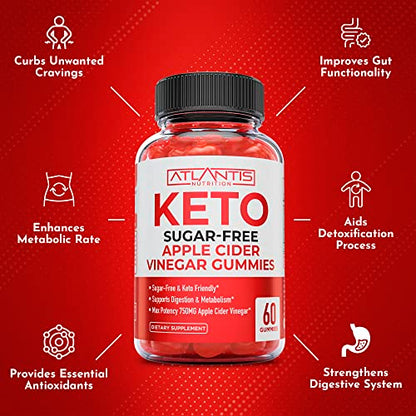 Sugar-Free Keto ACV Gummies for Weight Loss - Apple Cider Vinegar Keto ACV Gummies