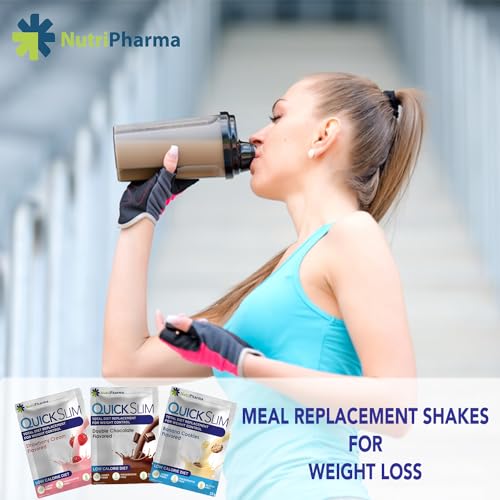 Quick Slim Meal Replacement Shake for Weight Loss, 30 Servings, 20g Protein, 27 Vitamins