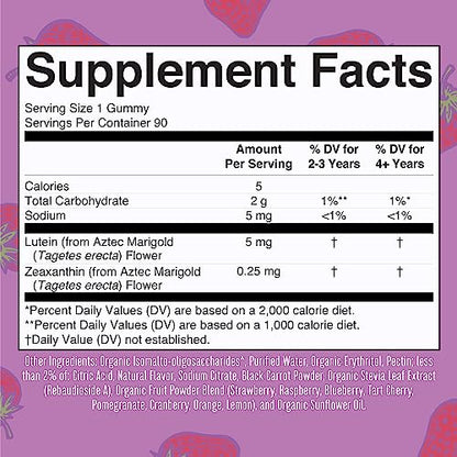 MaryRuth's Eye Care Gummies | Zeaxanthin and Lutein | 45 Day Supply