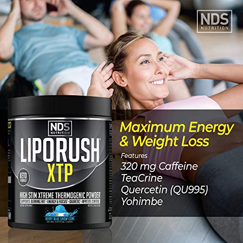 LIPORUSH NDS Nutrition XTP Thermogenic Fat Burner with L-Carnitine - Energy, Focus