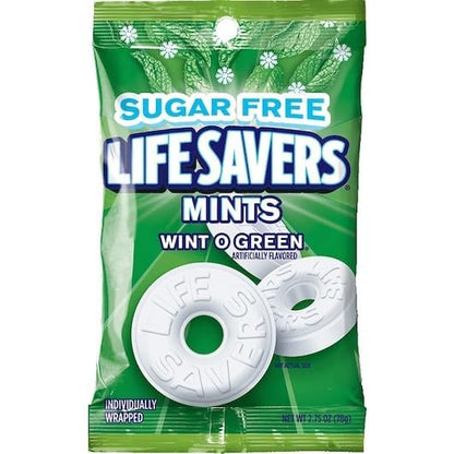 Life Savers Sugar Free Variety Pack - Pack of 2 - One of Each Flavor - Wint O Green and Pep O Mint - Delicious Variety - Perfect for Sharing