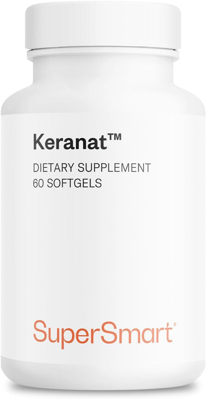 Supersmart - Keranat (Advanced Formula with Biotin) - Hair Supplement for Volume & Growth - Hair Loss Vitamins | Non-GMO & Gluten Free - 60 Softgels