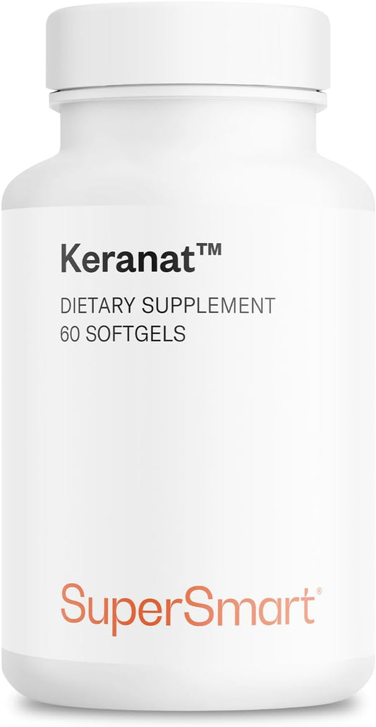 Supersmart - Keranat (Advanced Formula with Biotin) - Hair Supplement for Volume & Growth - Hair Loss Vitamins | Non-GMO & Gluten Free - 60 Softgels