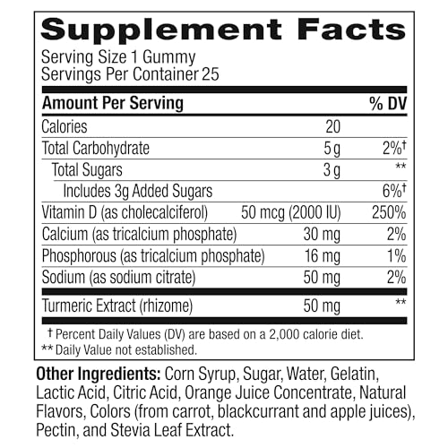 OLLY Post-Game Recover Workout Gummy Rings, Vitamin D, Turmeric, Electrolytes, Pineapple